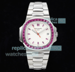 GR Replica Patek Philippe Nautilus New 5711 Pink & White Watch 40.5mm 